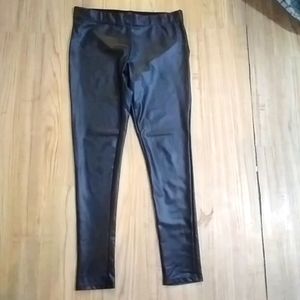Faux leather black leggings size small from dynamite
